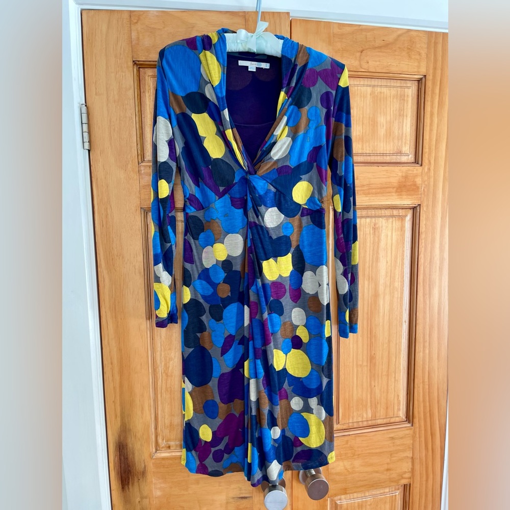 Boden lined long sleeve lyocell dress